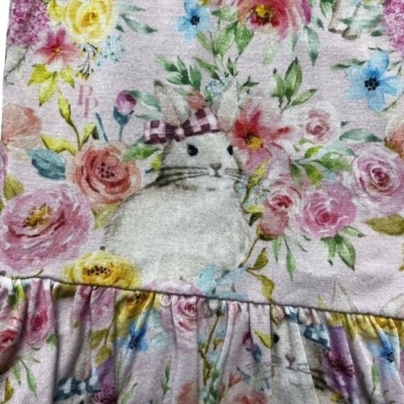 Posh Peanut Rose Ruffled Cap Sleeve Twirl Skirt Bodysuit Size 18-24 Months - Picture 2 of 6